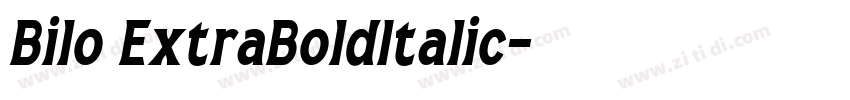 Bilo ExtraBoldItalic字体转换